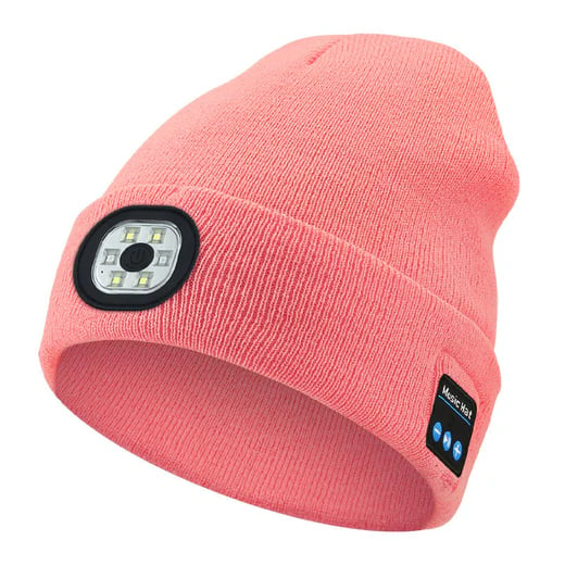 Bluetooth Beanie with LED Light & Removable Speakers