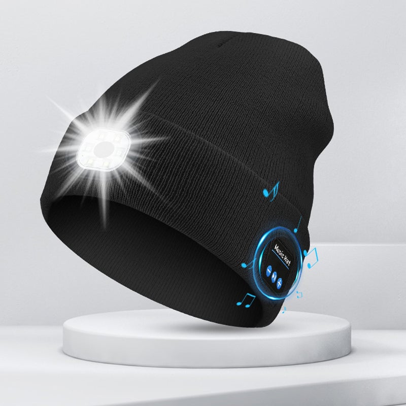 Bluetooth Beanie with LED Light & Removable Speakers