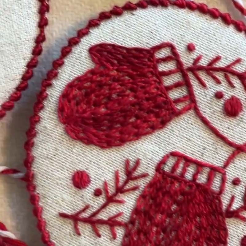 Hand Embroidery Christmas Ornaments Kit