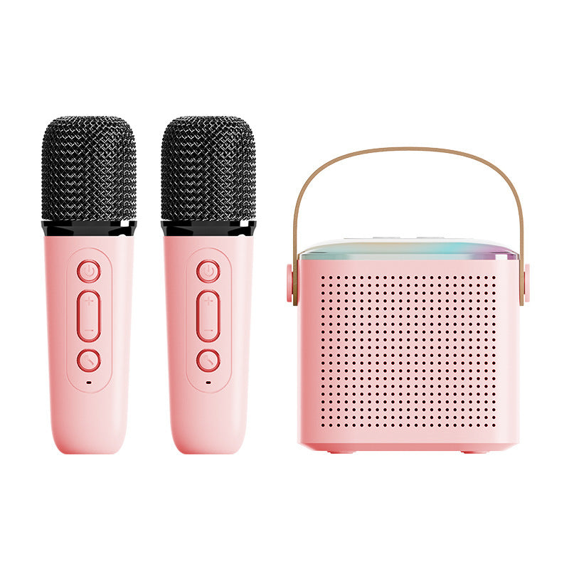 Mini Karaoke Machine with Wireless Microphones