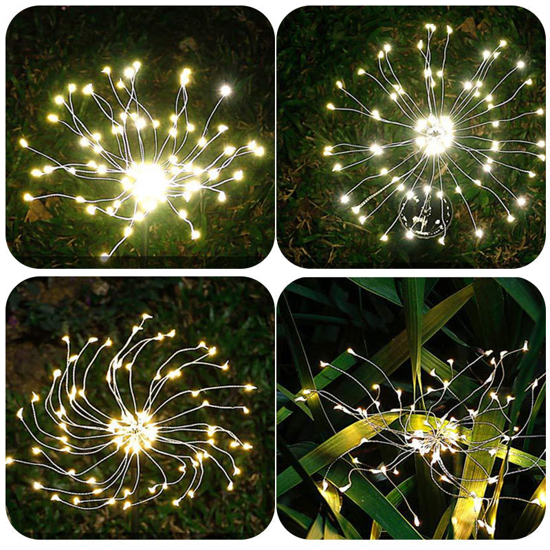 Waterproof  Solar Garden Fireworks Lamp