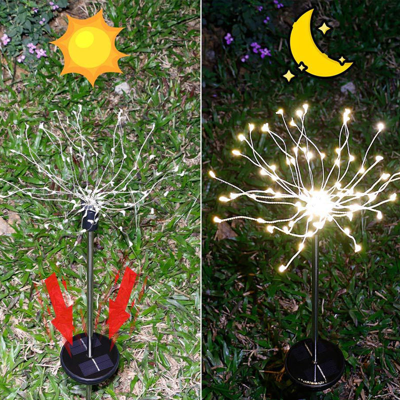 Waterproof  Solar Garden Fireworks Lamp