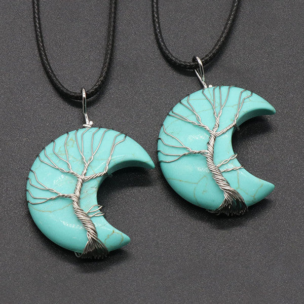 Tree Of Life Crescent Necklace