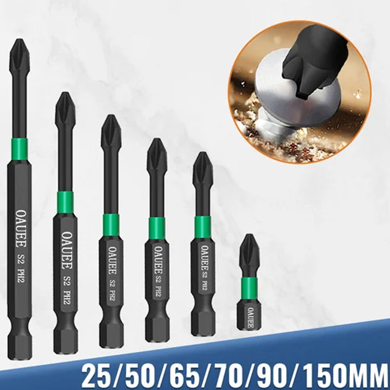 Cross Impact Screwdriver Bits Set (6 Pcs)