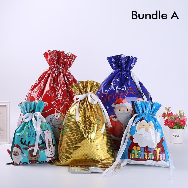 Drawstring Christmas Gift Bags