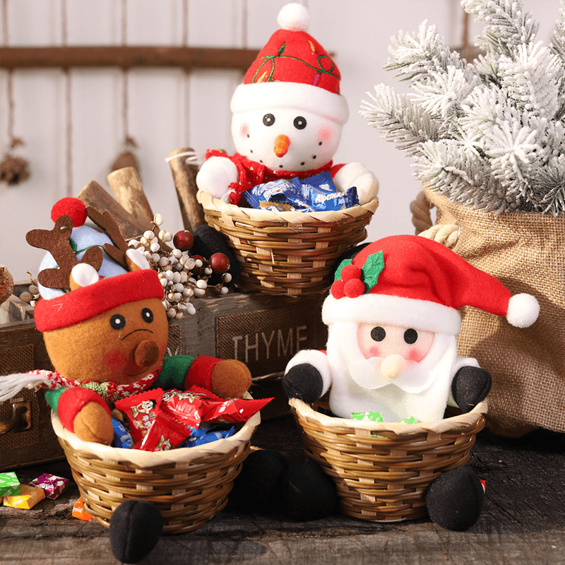 Christmas Candy Woven Basket