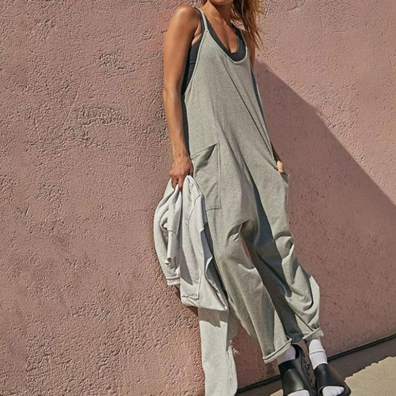 Wide Leg Jumpsuit with Pockets