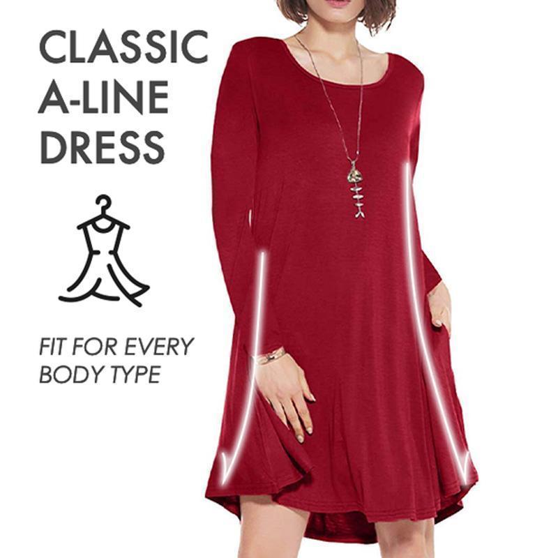 Long Sleeve Sweatshirt Travel Dress