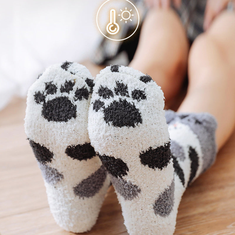 Warm Soft Cat Paw Socks