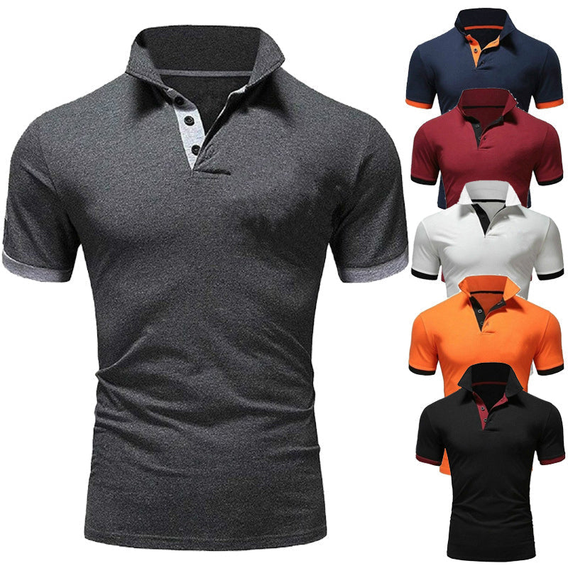 Men's Solid Color Polo Shirt