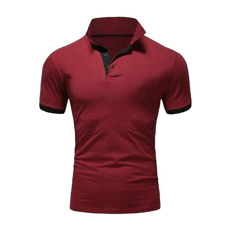 Men's Solid Color Polo Shirt